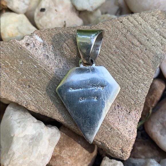Navajo Calvin Begay Sterling Silver Pendant - Picture 7 of 12